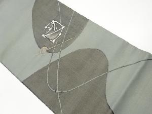 リサイクル　抽象糸巻きに簪模様織出し袋帯